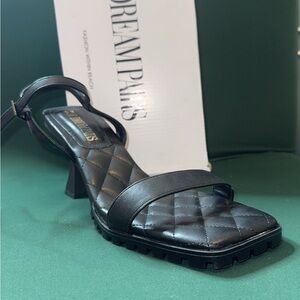 Dream Pairs Black Quilted Heels